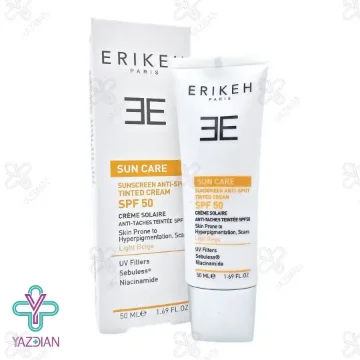 کرم ضد آفتاب و ضد لک SPF 50 اریکه - بژ روشن