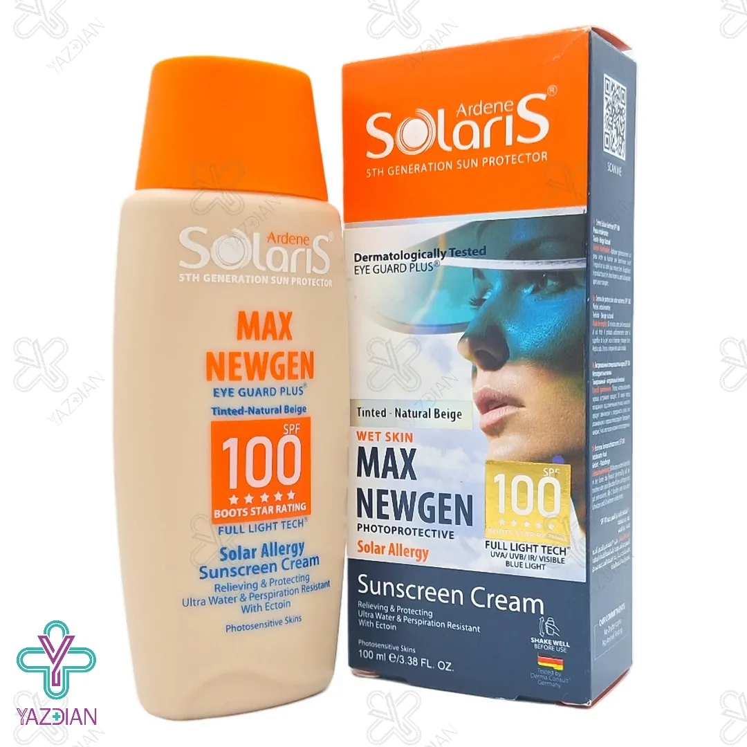 کرم ضد آفتاب حساس به نور SPF100 آلرژی مکس نیوژن آردن سولاریس - بژ طبیعی