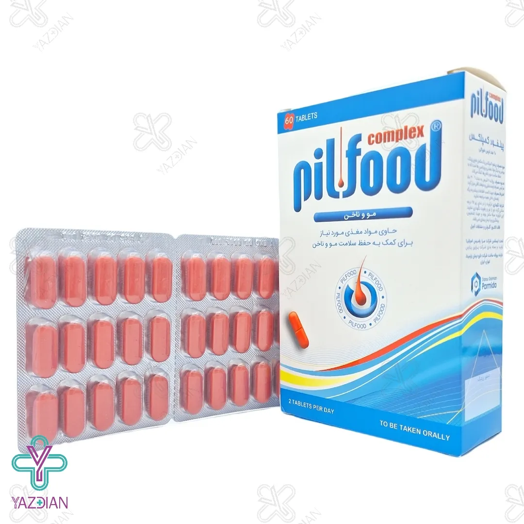 قرص تقویت مو و ناخن پیلفود کمپلکس دارو درمان پارمیدا - 60 عددی