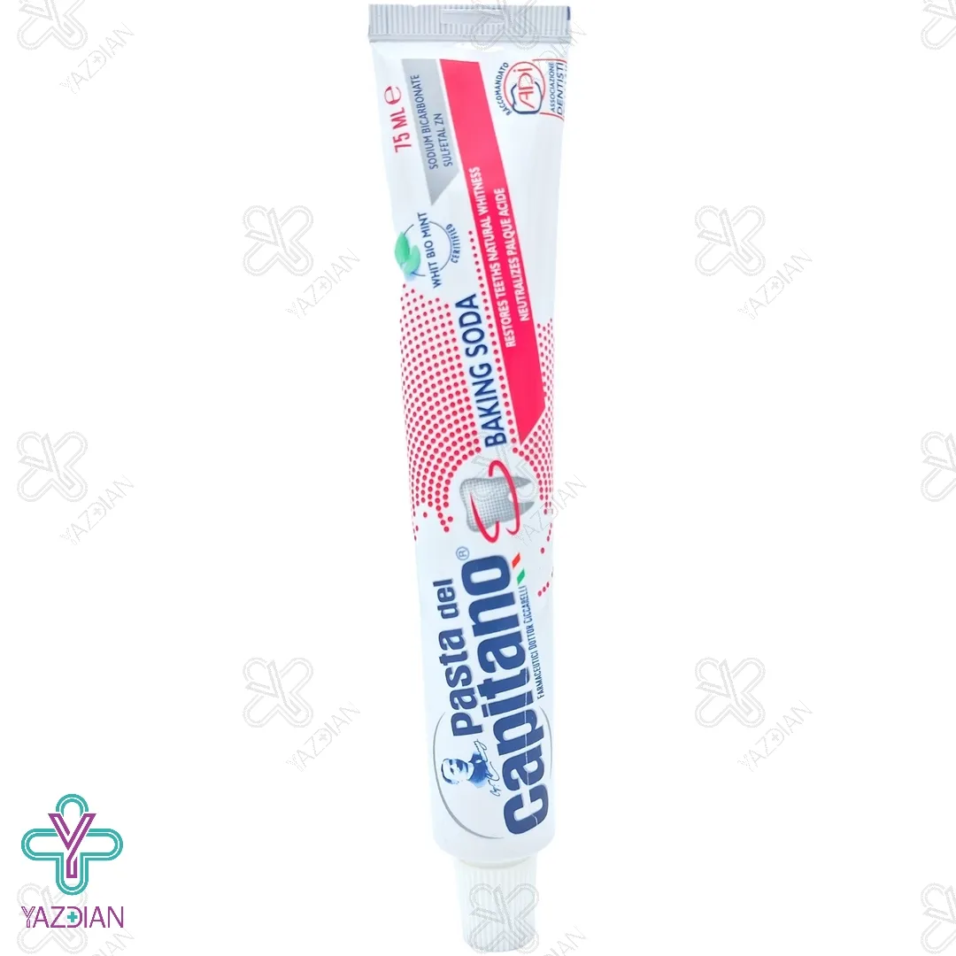 خمیر دندان جوش شیرین مدل BAKING SODA پاستا دل کاپیتانو - 75 میلی لیتر