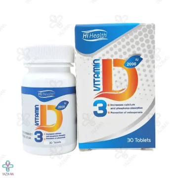 قرص ویتامین د3 2000 های هلث - 30 عددی