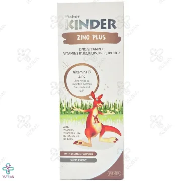 شربت زینک پلاس فیشر کیندر - 200 میلی لیتر 