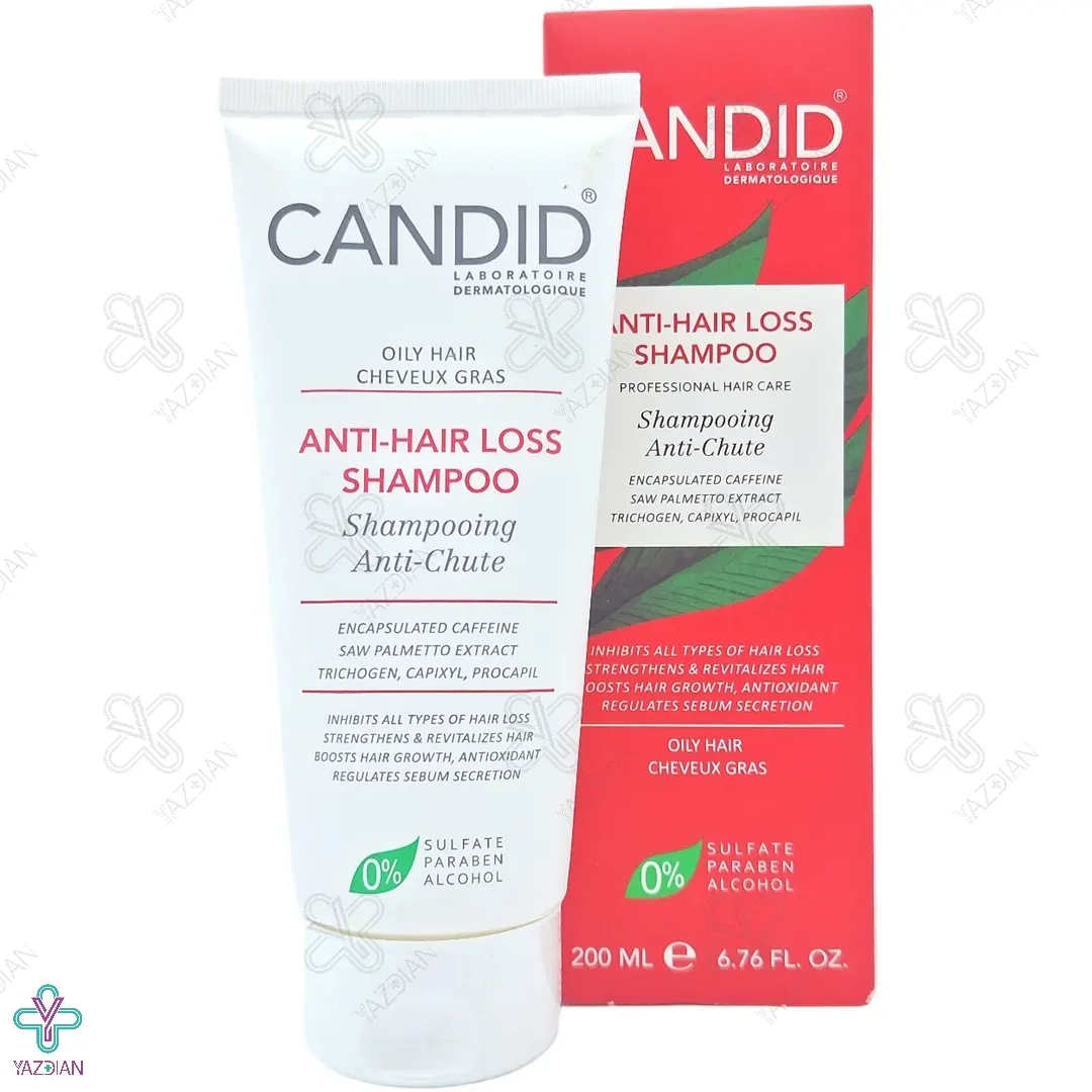 شامپو تقویت کننده و ضد ریزش موهای چرب کاندید - 200 میلی لیتر
