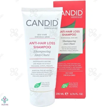 شامپو تقویت کننده و ضد ریزش موهای چرب کاندید - 200 میلی لیتر