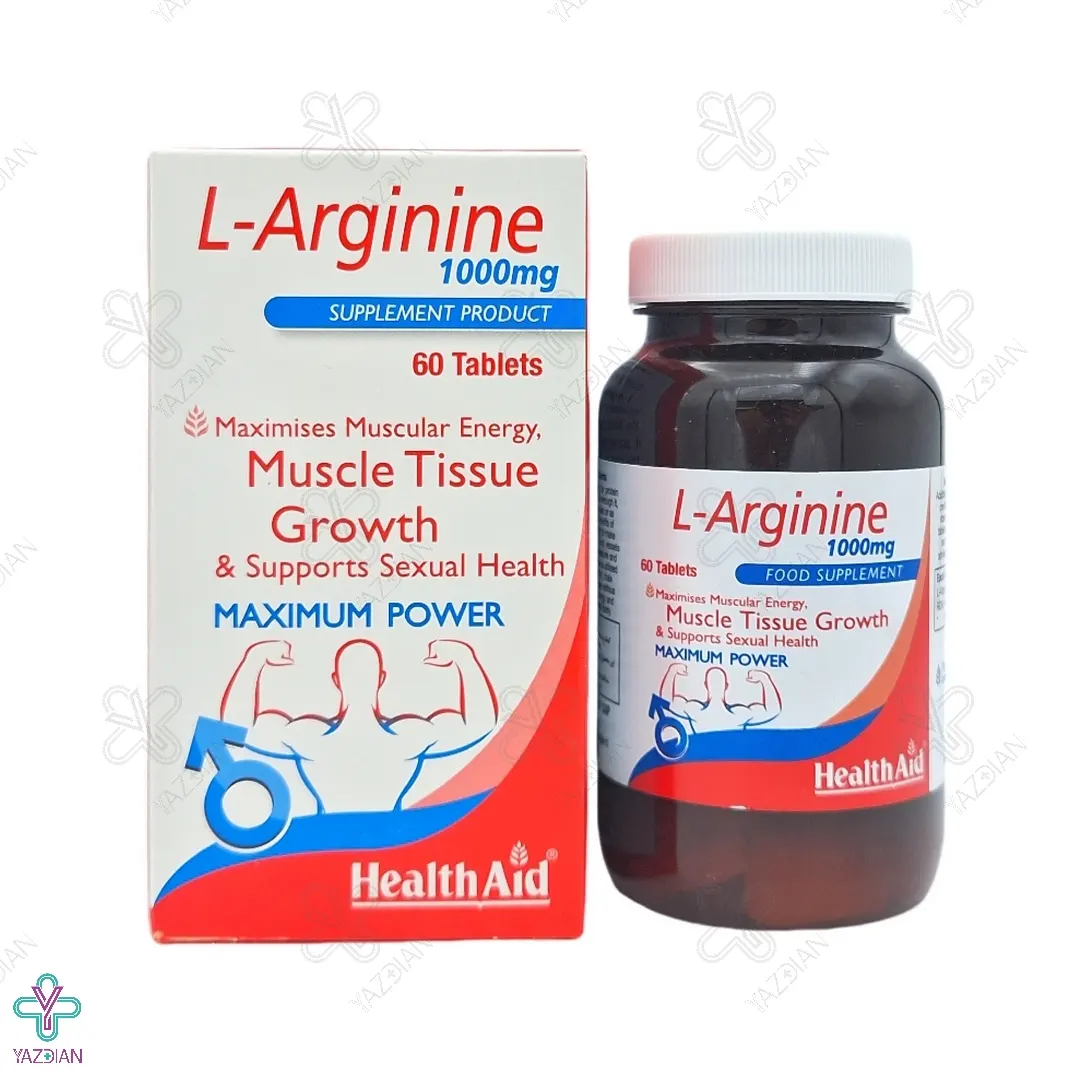 قرص ال آرژنین 1000 میلی گرم هلث اید - 60 عددی