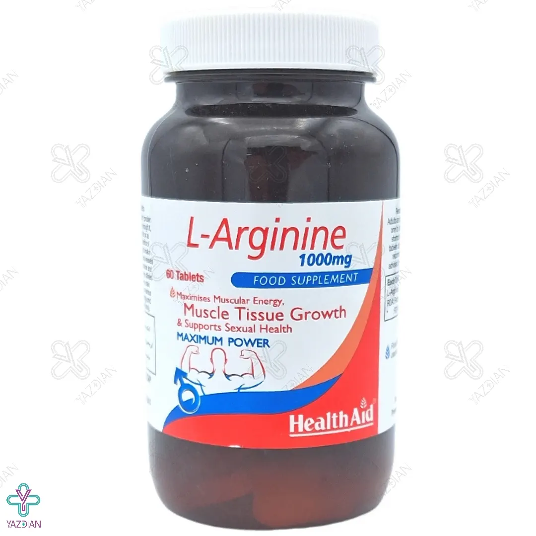 قرص ال آرژنین 1000 میلی گرم هلث اید - 60 عددی