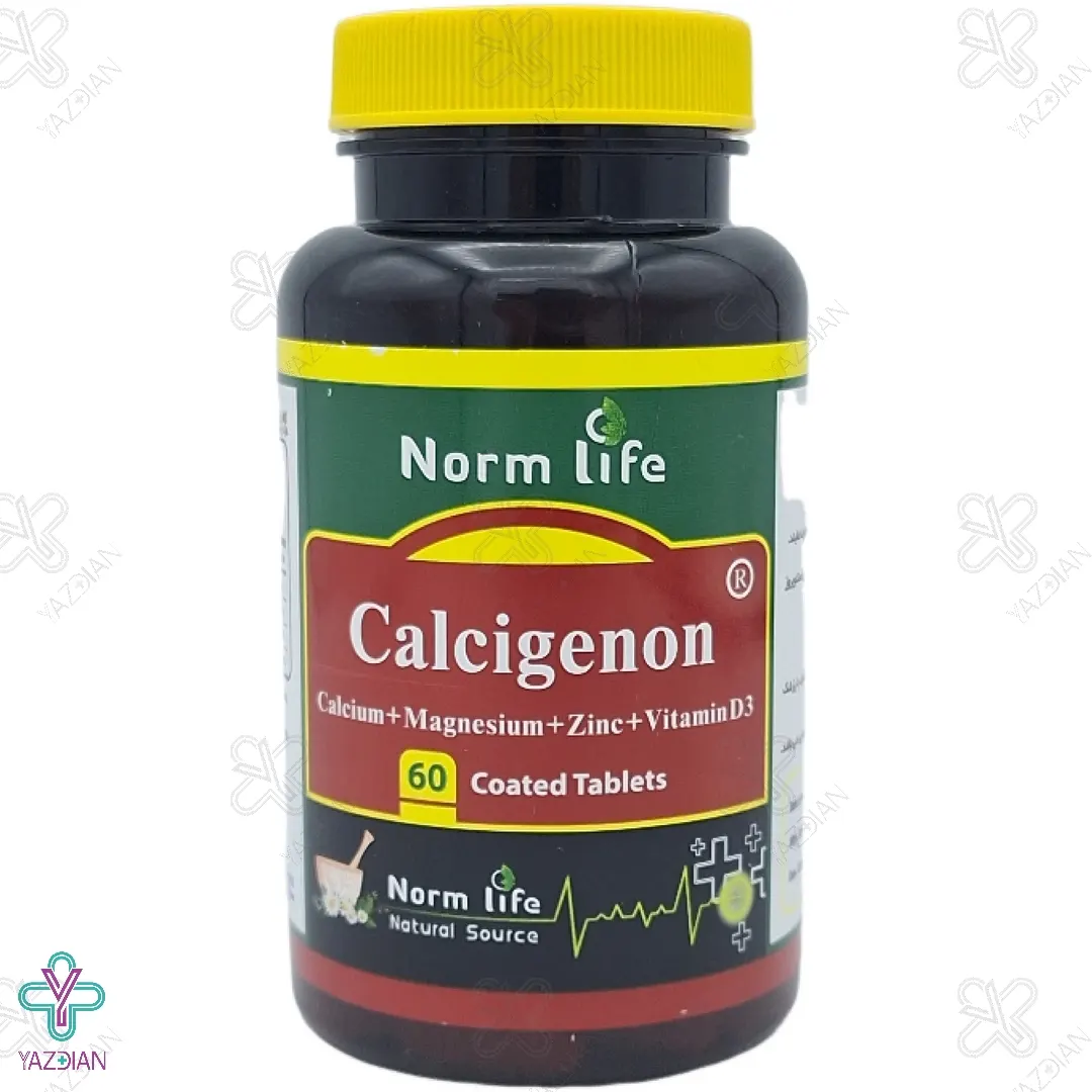 قرص کلسیم منیزیم زینک کلسی ژنوم نورم لایف - 60 عددی