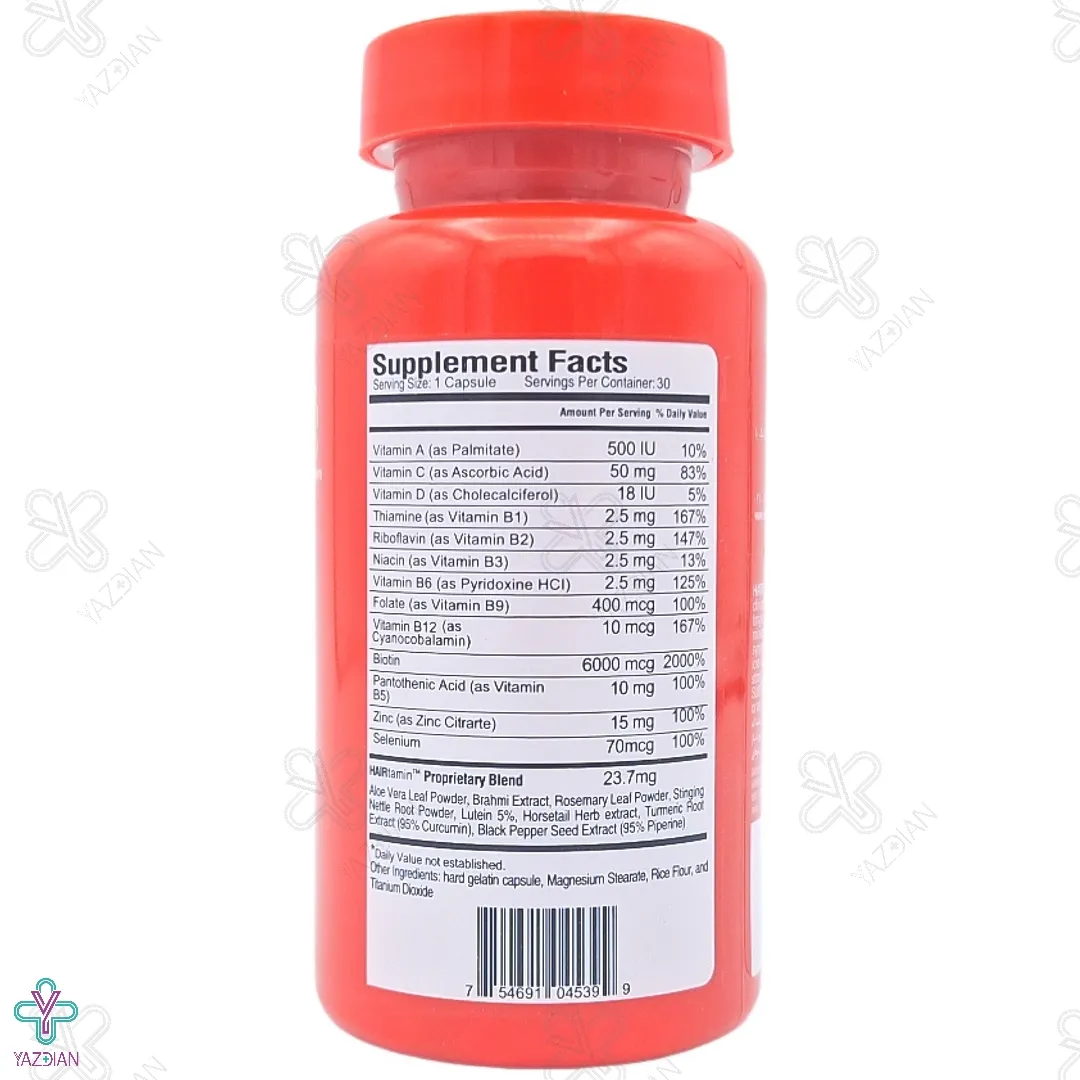 کپسول تقویت کننده و ضد ریزش مو هیرتامین ادونس فرمولا - 30 عددی