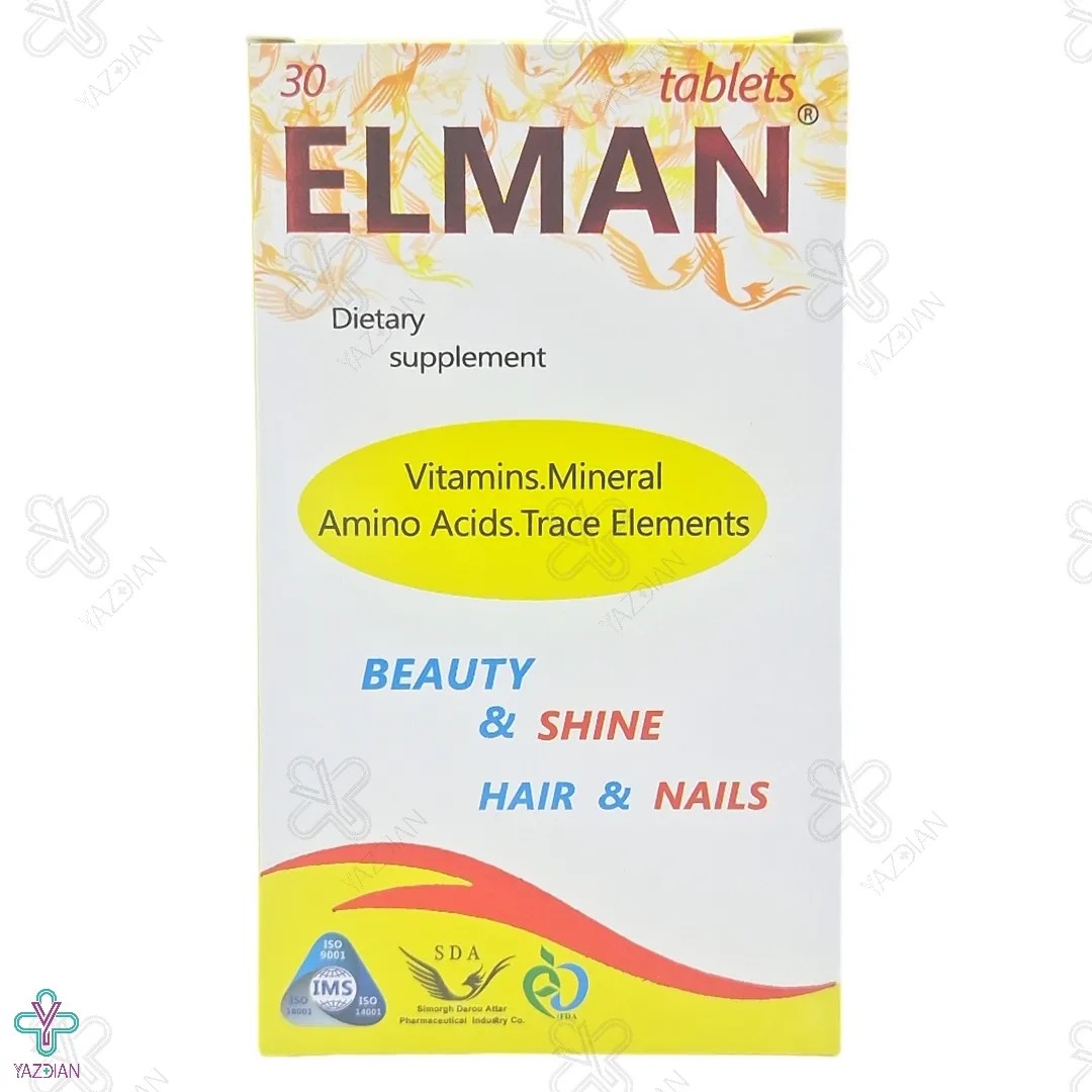 قرص تقویت پوست، مو و ناخن المان سیمرغ دارو - 30 عددی