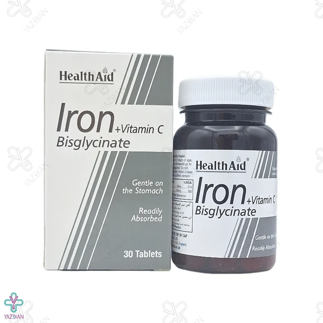 قرص آهن با ویتامین ث هلث اید - 30 عددی
