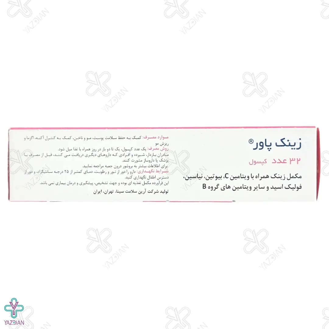 کپسول زینک پاور 10 میلی گرم هولیستیکا - 32 عددی