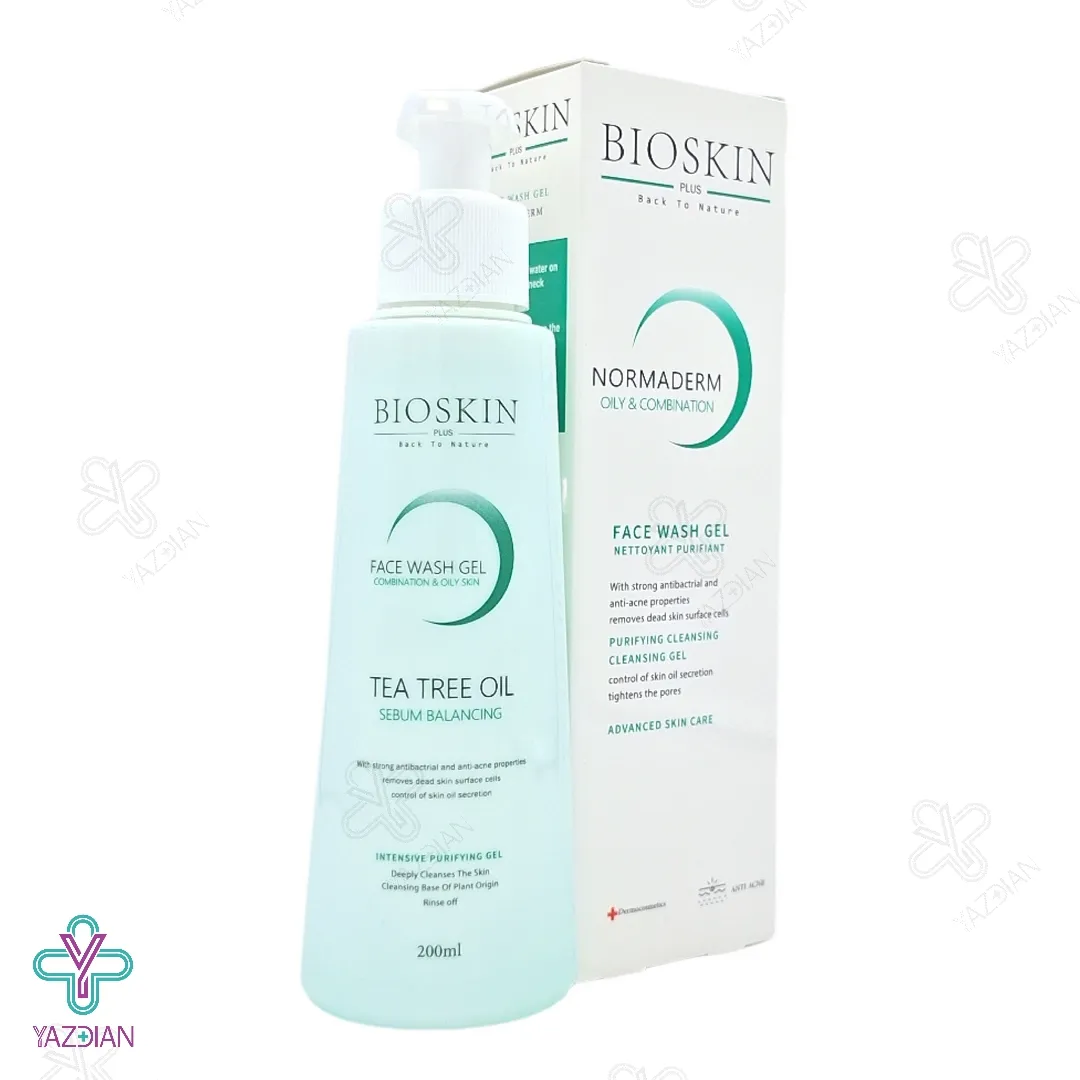 ژل شستشوی صورت چرب و مختلط بایو اسکین پلاس - 200 میلی لیتر