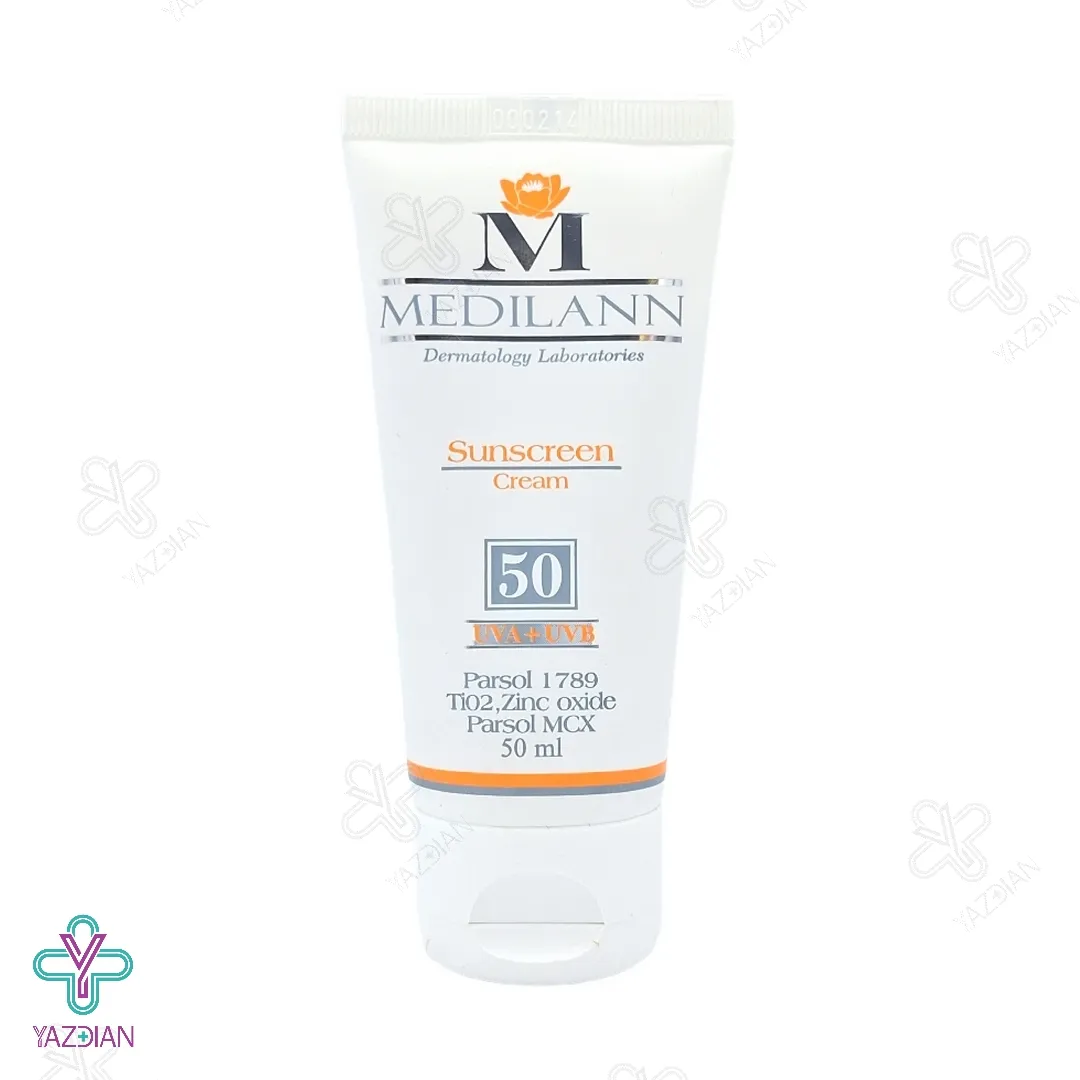 کرم ضد آفتاب SPF 50 مدیلن پوست خشک و معمولی - بژ روشن