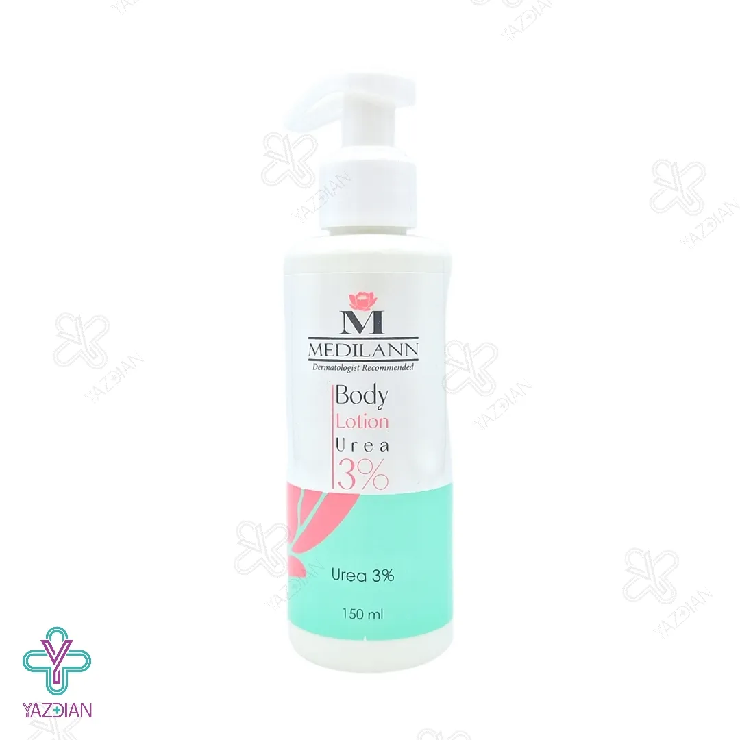 لوسیون بدن(کرم بدن) اوره 3 درصد پمپی مدیلن - 150 میلی لیتر