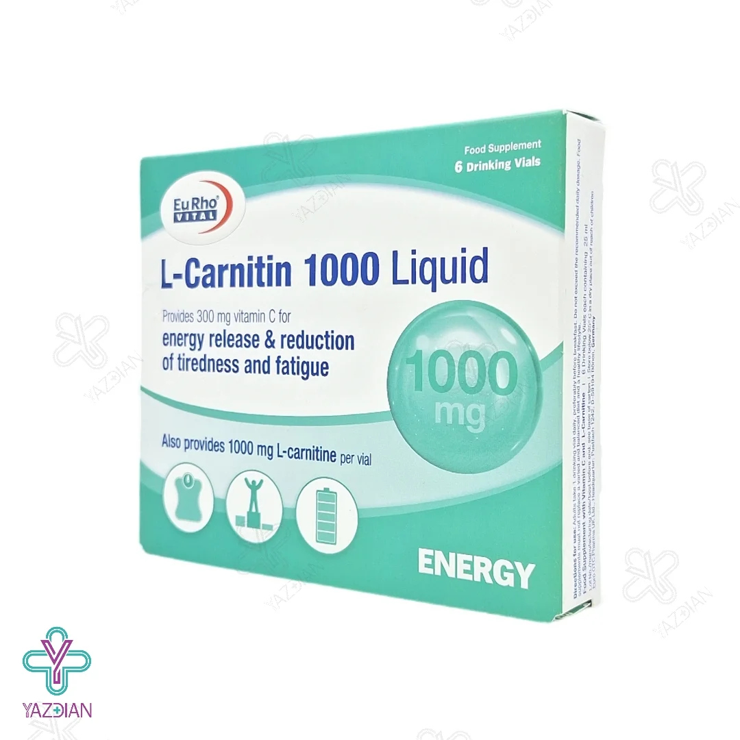 ویال ال کارنیتین 1000 یوروویتال - 6 عددی
