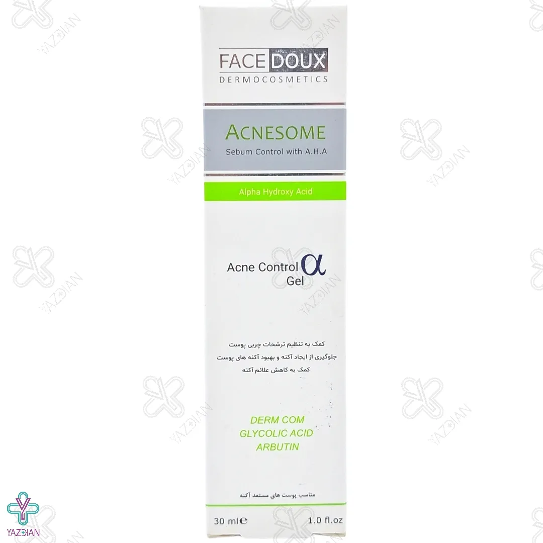 ژل کنترل کننده چربی حاوی AHA آکنه زوم فیس دوکس - 30 میلی لیتر