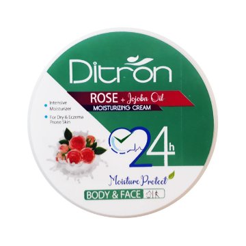 تصویر  کرم مرطوب کننده کاسه ای گل رز و جوجوبا دیترون - 200 میلی لیتر