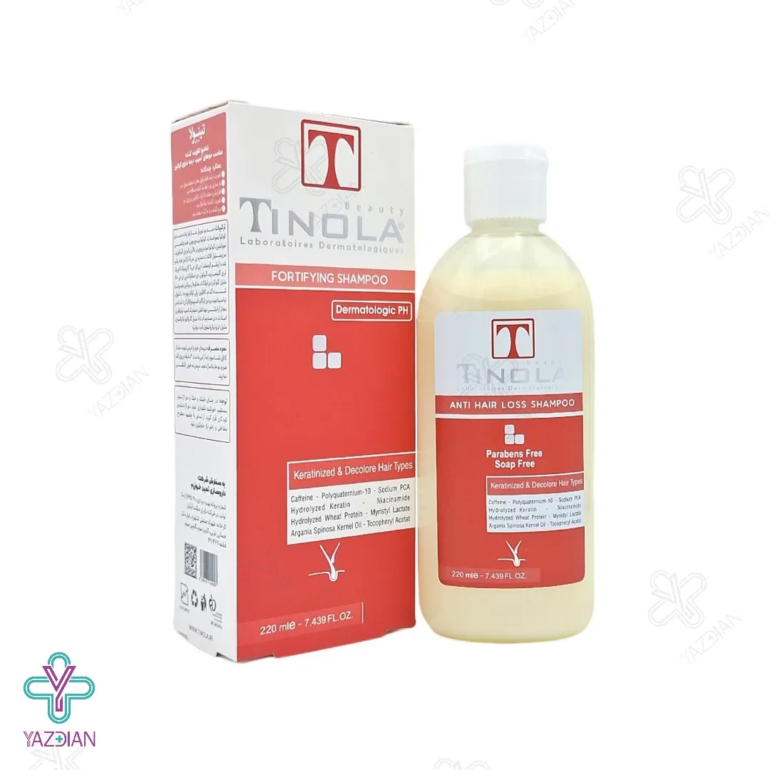 شامپو موهای آسیب دیده و کراتینه تینولا - 220 میلی لیتر	