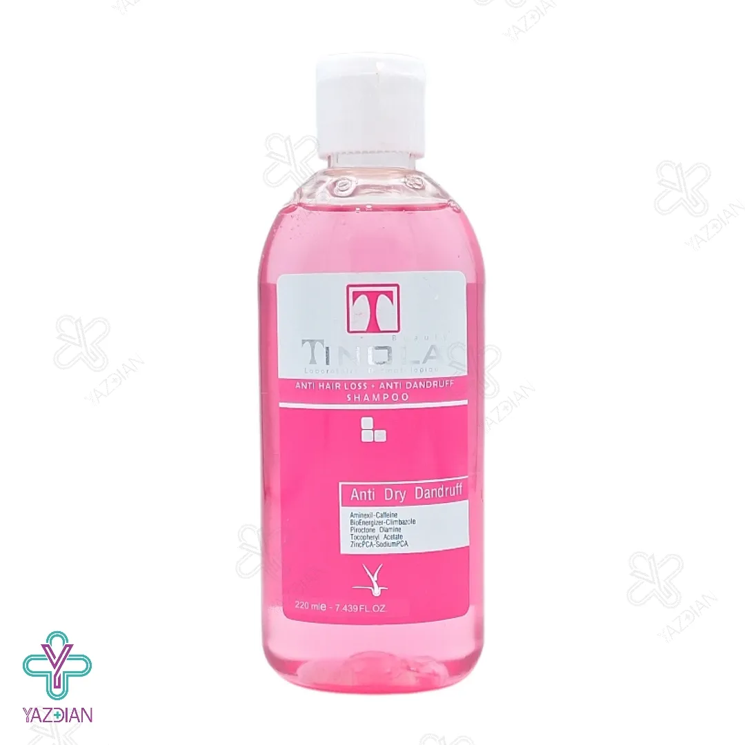 شامپو تقویت کننده و ضد شوره موهای خشک تینولا - 220 میلی لیتر	