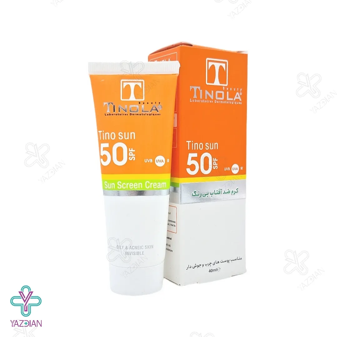 کرم ضد آفتاب SPF 50 فاقد چربی تینولا - بی رنگ	