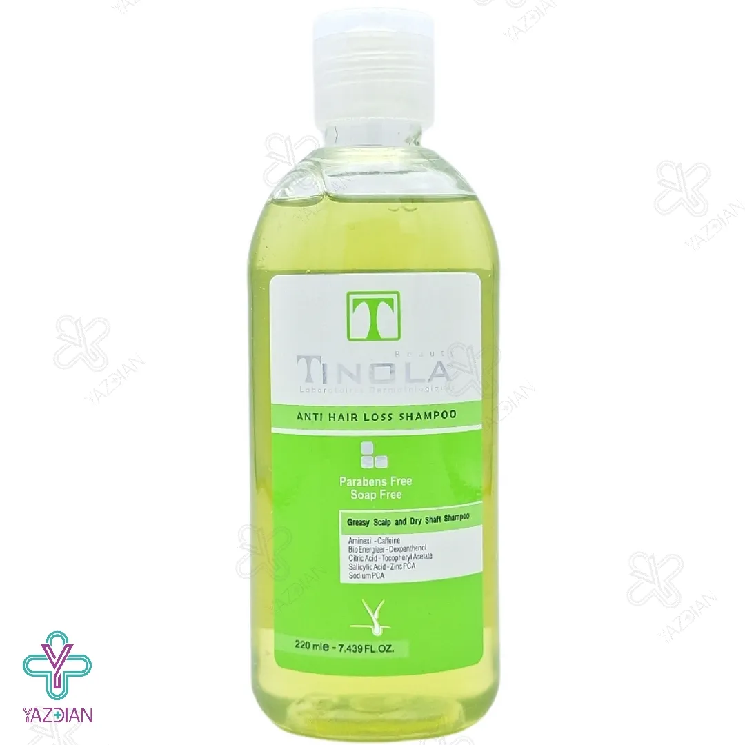 شامپو تقویت کننده کف سر چرب و ساقه خشک تینولا - 220 میلی لیتر