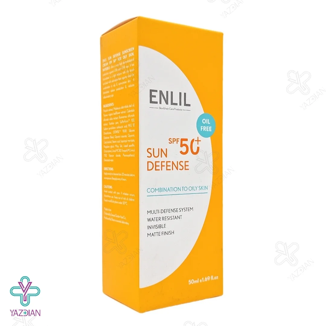 کرم ضد آفتاب SPF50 فاقد چربی سان دیفنس انلیل - بی رنگ