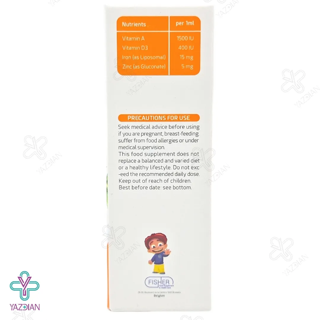 قطره آهن و ویتامین زیراد فیشر کیندر - 30 میلی لیتر	