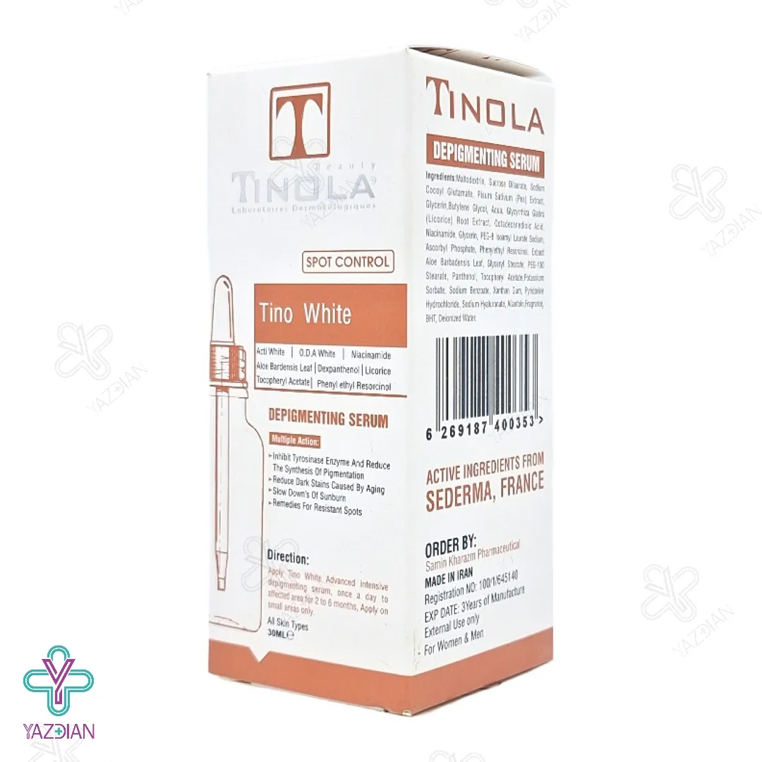 سرم ضد لک و روشن کننده پوست تینولا - 30 میلی لیتر	