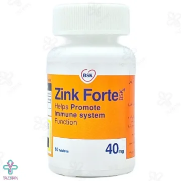 قرص تقویت پوست مو و ناخن زینک فورت 40 بی اس کی - 60 عددی	