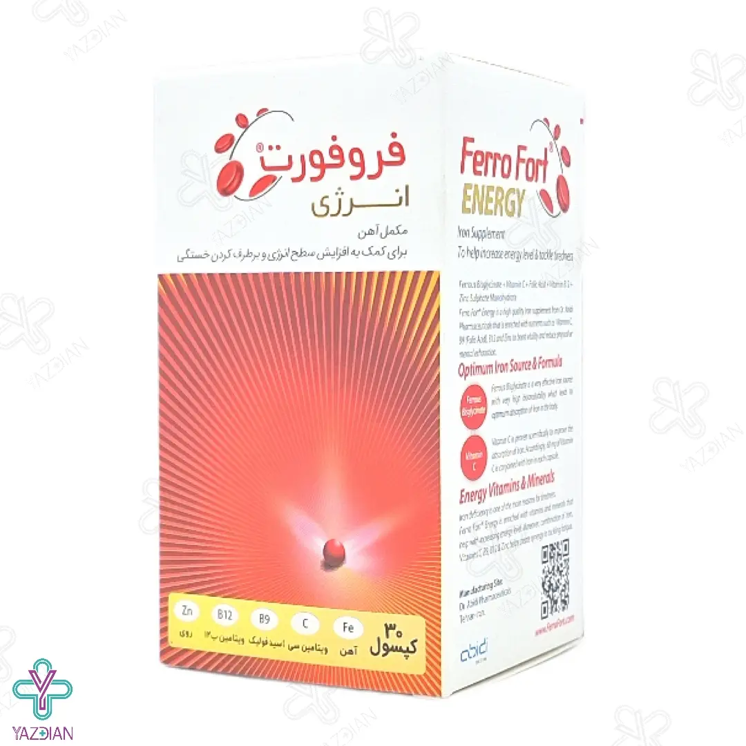 کپسول آهن فروفورت انرژی عبیدی - 30 عددی	
