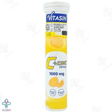 قرص جوشان زینک پلاس ویتامین ث 1000 ویتاسین سینا پیشگام دارو - 20 عددی	