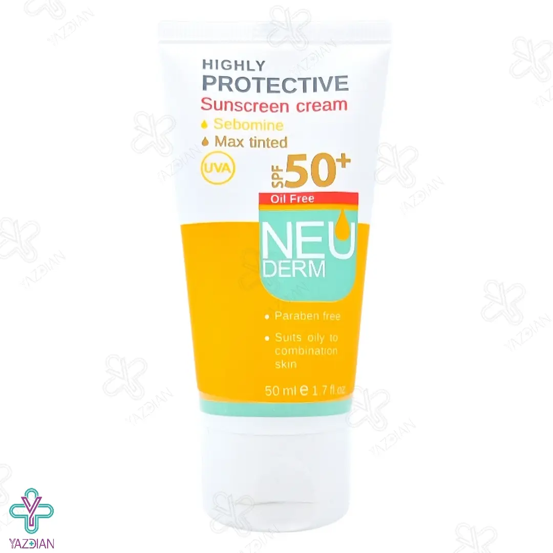 کرم ضد آفتاب SPF50 فاقد چربی نئودرم - بژ تیره	