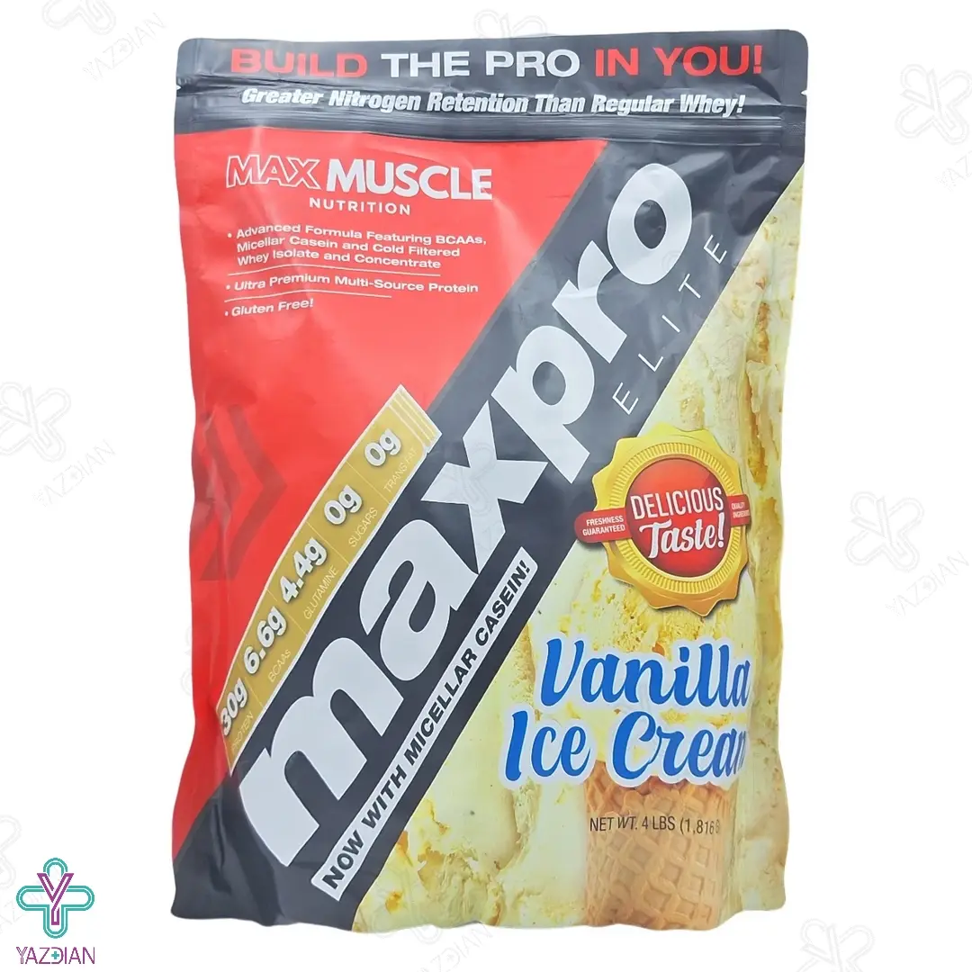 پودر پروتئین 100 درصد مکس پرو الیت وانیلی - 1816 گرم	