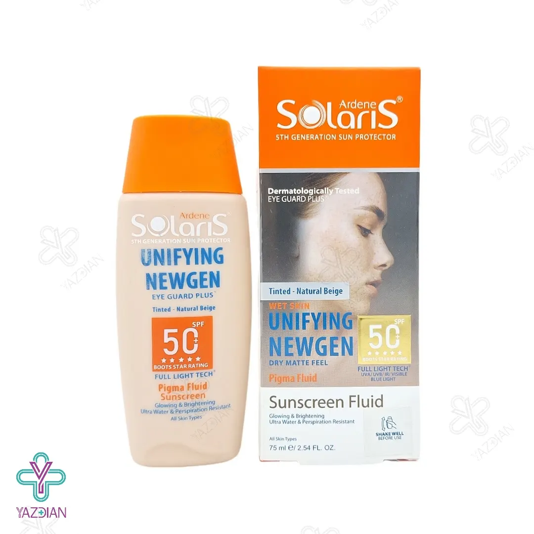 فلوئید ضد آفتاب SPF50 روشن کننده آردن سولاریس – بژ طبیعی	