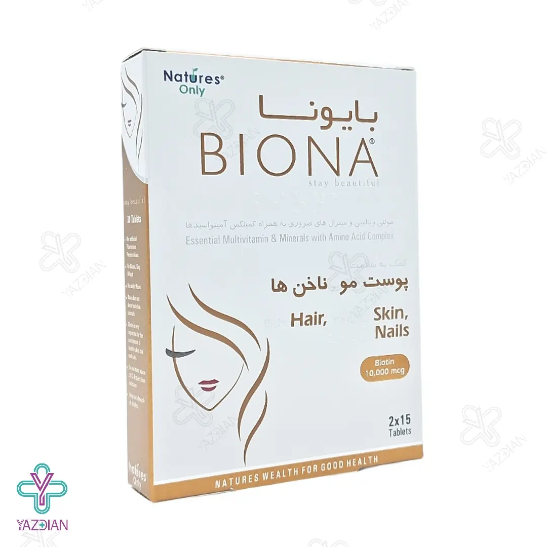 قرص تقویت پوست و مو بانوان بایونا نیچرز اونلی - 30 عددی 