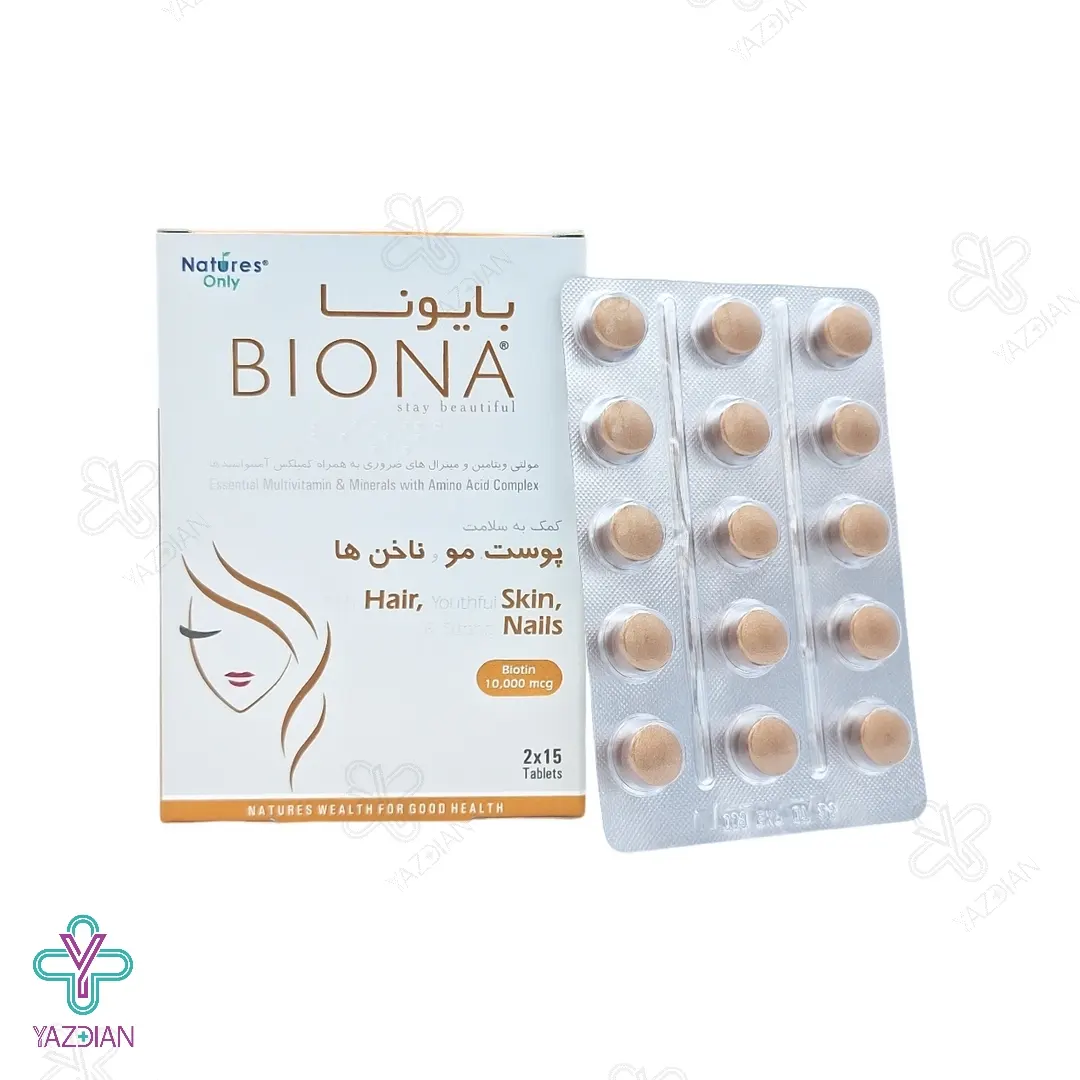 قرص تقویت پوست و مو بانوان بایونا نیچرز اونلی - 30 عددی 