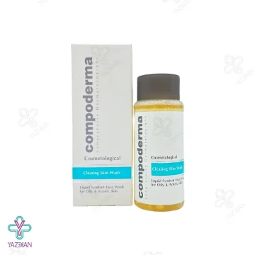 ژل شستشوی صورت غیر صابونی پوست چرب و آکنه ای کامپودرما - 150 میلی لیتر	