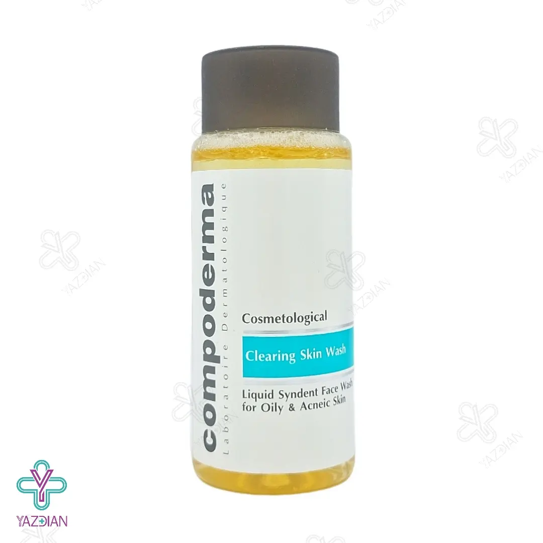 ژل شستشوی صورت غیر صابونی پوست چرب و آکنه ای کامپودرما - 150 میلی لیتر	
