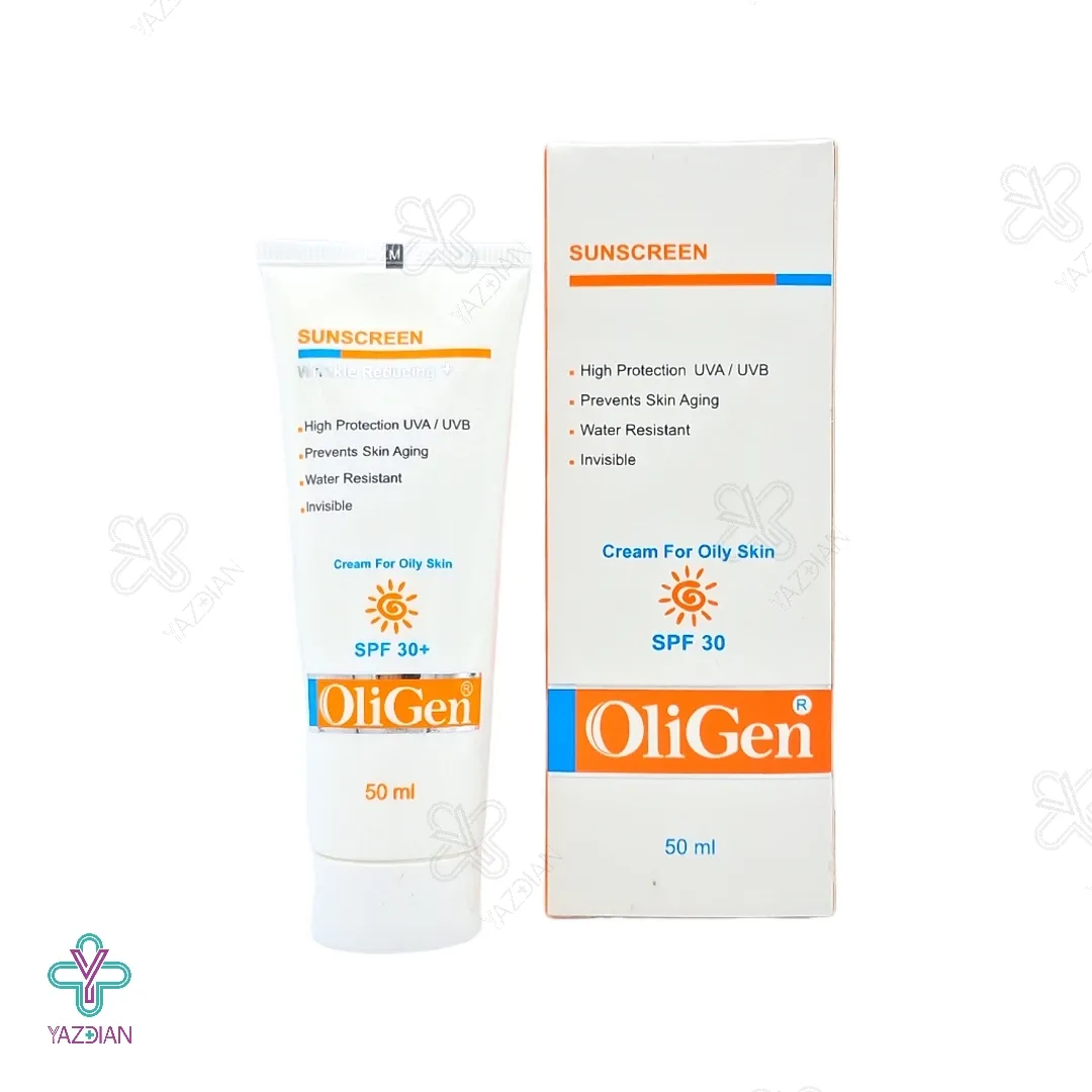 کرم ضد آفتاب ضد چروک SPF30 الی ژن مناسب پوست چرب - بی رنگ	
