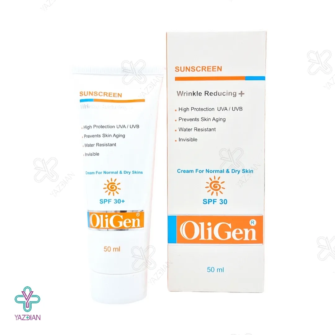 کرم ضد آفتاب ضد چروک SPF 30 الی ژن مناسب پوست خشک و معمولی - بی رنگ	