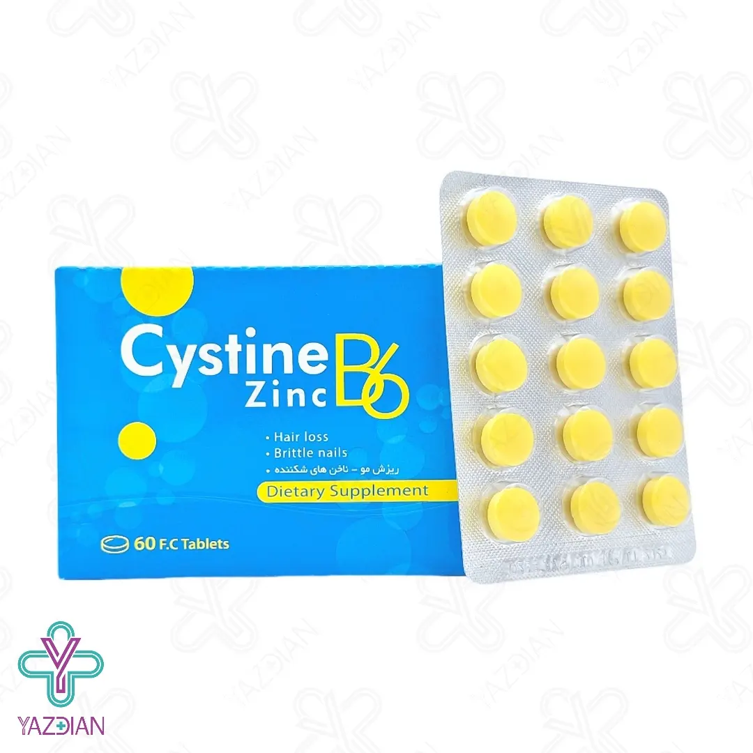 قرص سیستین B6 زینک تقویت مو و ناخن دانا - 60 عددی	