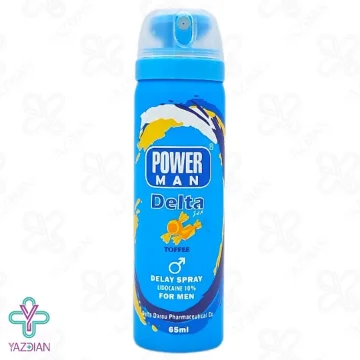 اسپری وقفه دهنده پاورمن دلتازکس با اسانس تافی - 65 میلی لیتر	
