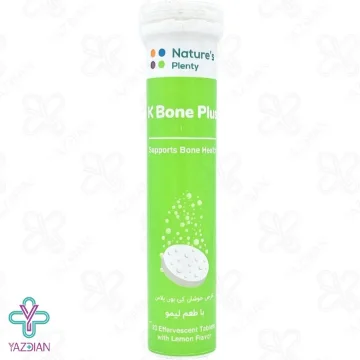 قرص جوشان کلسیم کی بون پلاس نیچرز پلنتی ( لیمویی ) - 20 عددی	