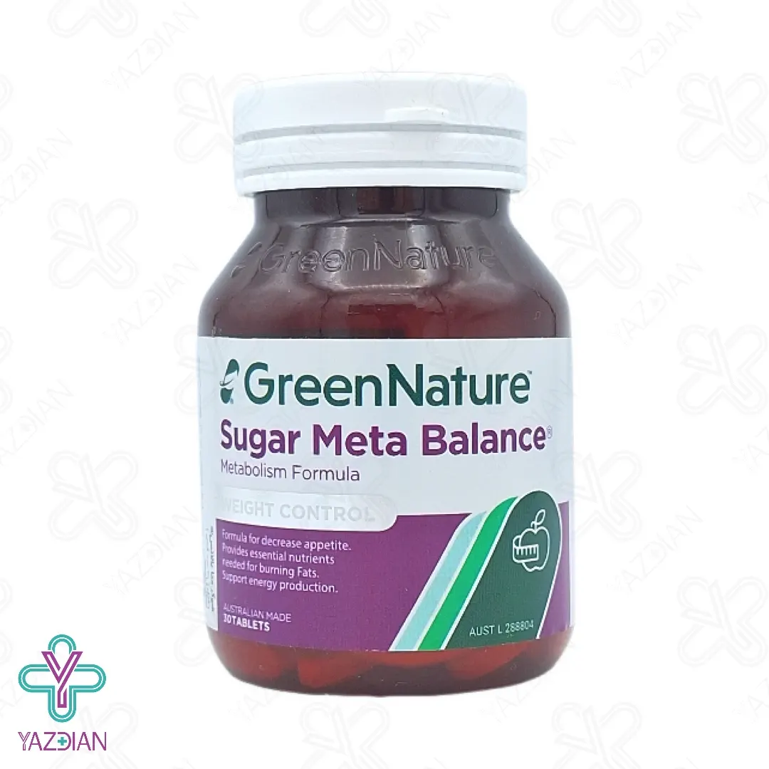 قرص گیاهی قند شوگر متا بالانس گرین نیچر - 30 عددی	