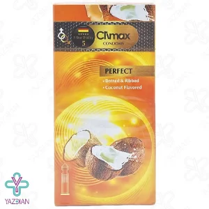 کاندوم شیاردار نارگیل کلایمکس - 12 عددی	