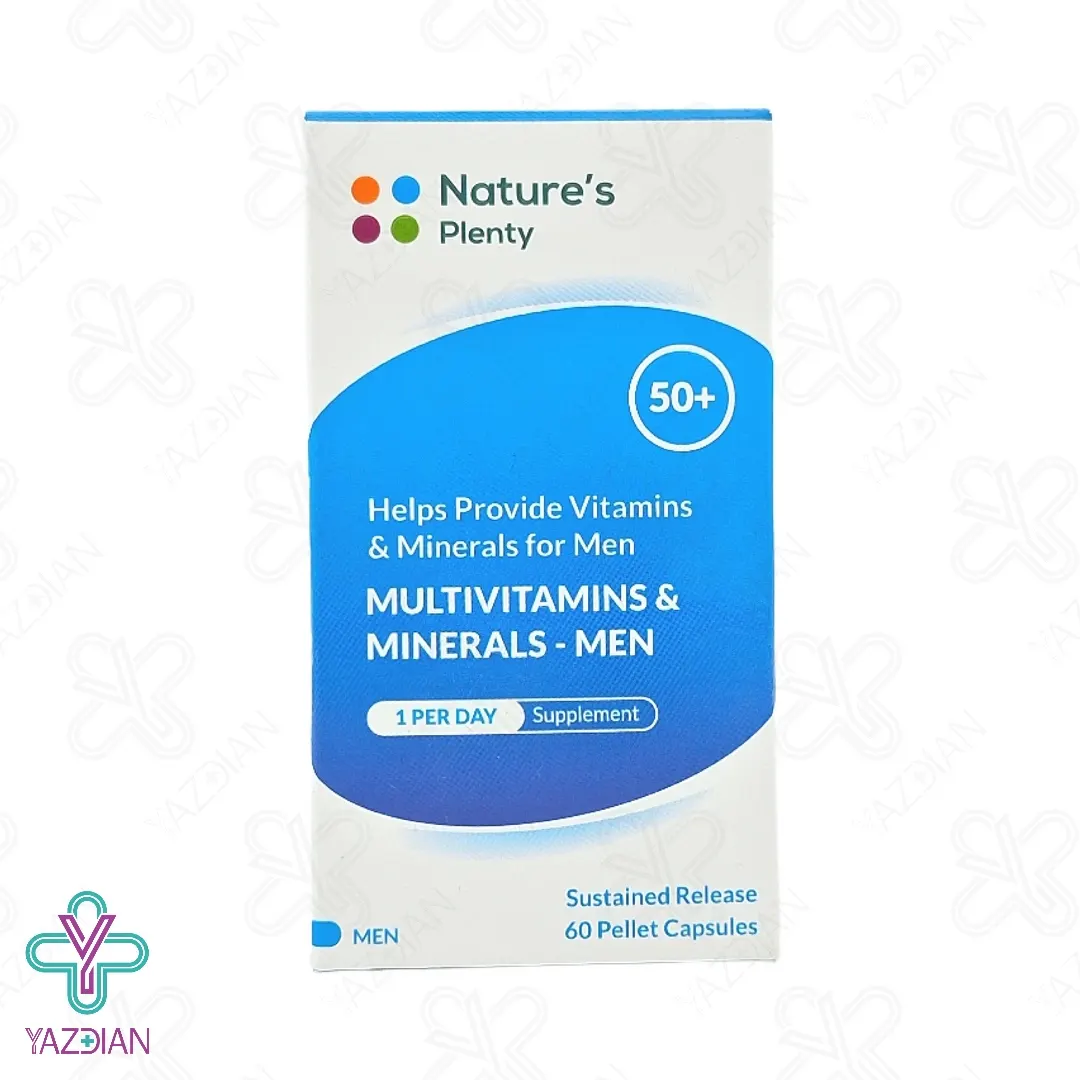 کپسول مولتی ویتامین مینرال آقایان بالای 50 سال نیچرز پلنتی - 60 عددی	