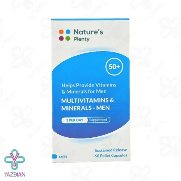کپسول مولتی ویتامین مینرال آقایان بالای 50 سال نیچرز پلنتی - 60 عددی	