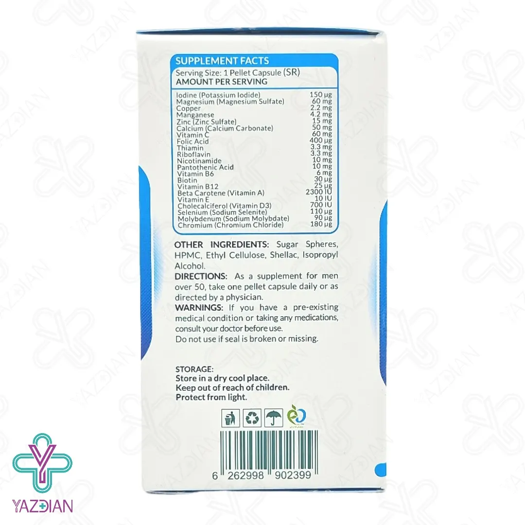 کپسول مولتی ویتامین مینرال آقایان بالای 50 سال نیچرز پلنتی - 60 عددی	
