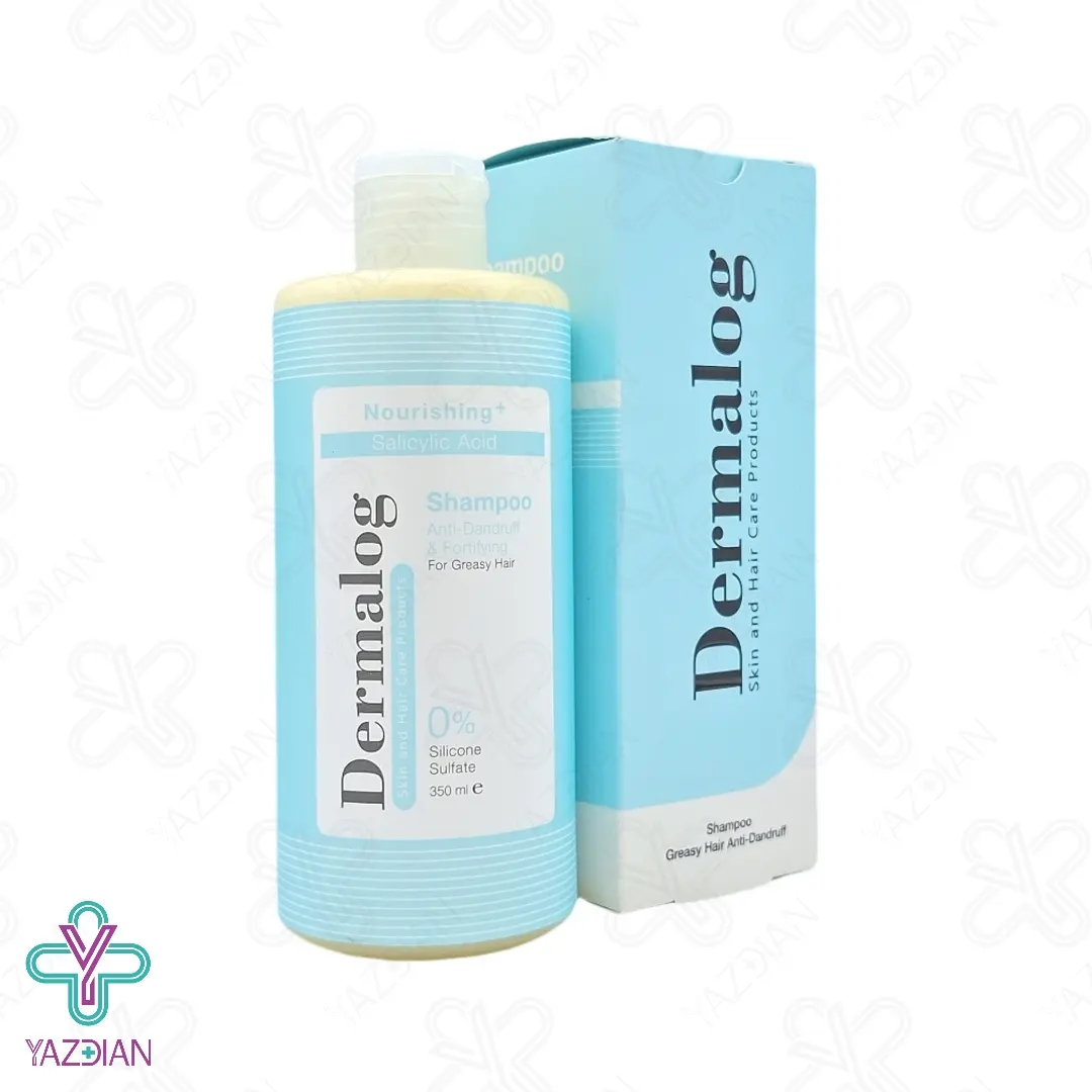 شامپو فاقد سولفات تقویت کننده و ضد شوره چرب درمالوگ - 350 میلی لیتر	