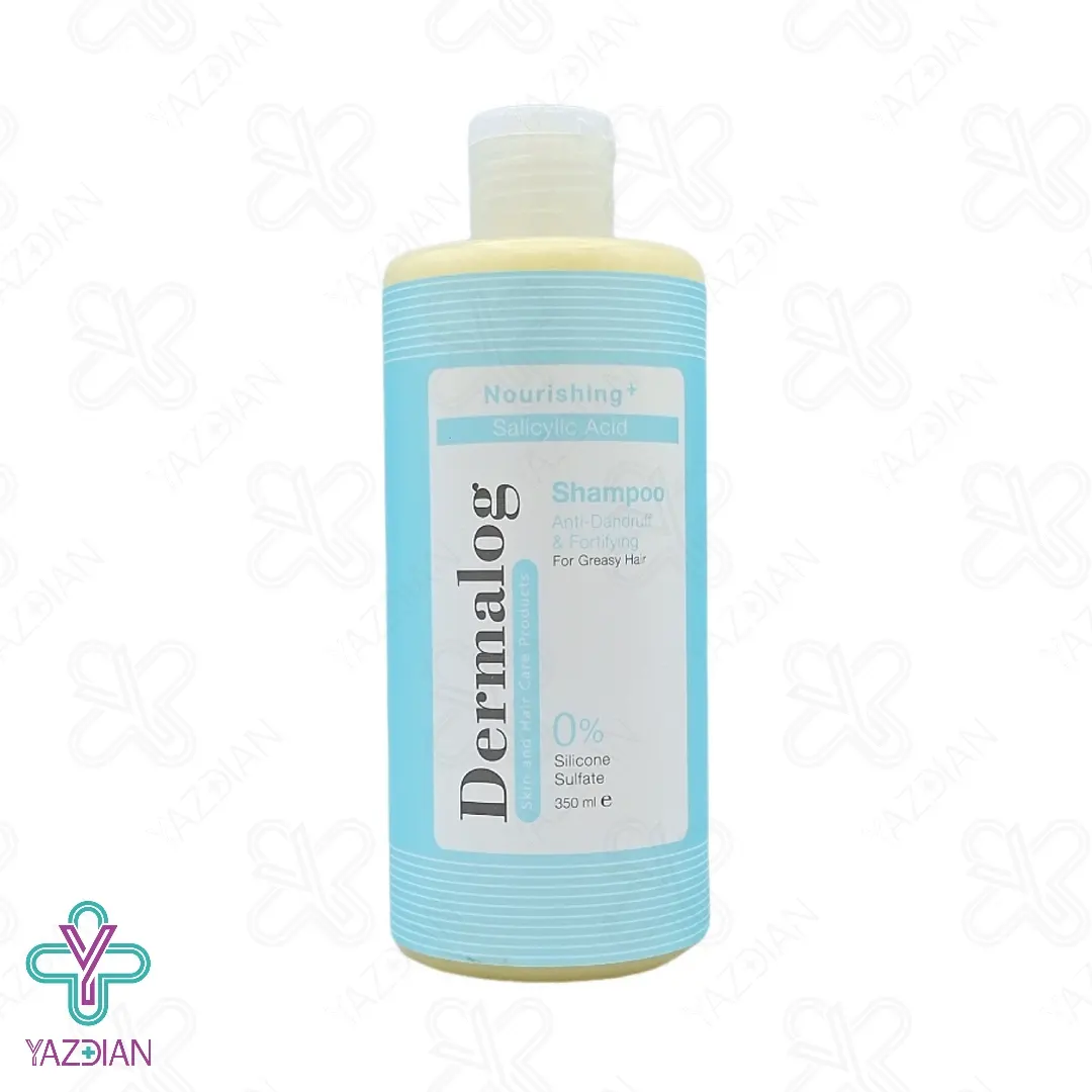 شامپو فاقد سولفات تقویت کننده و ضد شوره چرب درمالوگ - 350 میلی لیتر	
